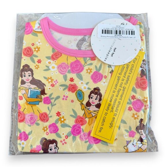 Little Sleepies Disney Princess Belle Short Sleeve Pajama Set 3T NIB - Picture 2 of 2